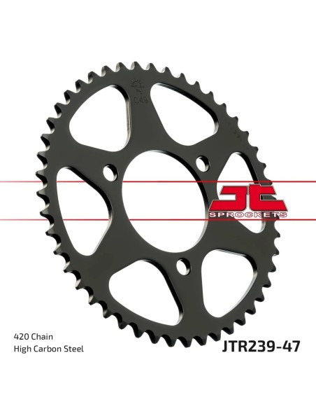 corona moto jt sprockets de acero de 47 dientes jtr239 47