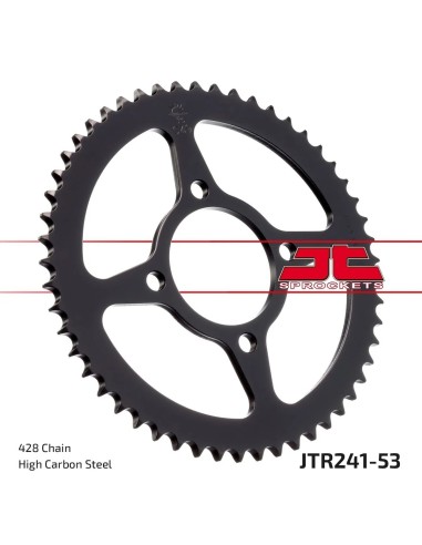 corona moto jt sprockets de acero de 53 dientes jtr241 53