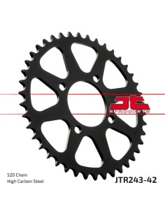 corona moto jt sprockets de acero de 42 dientes jtr243 42