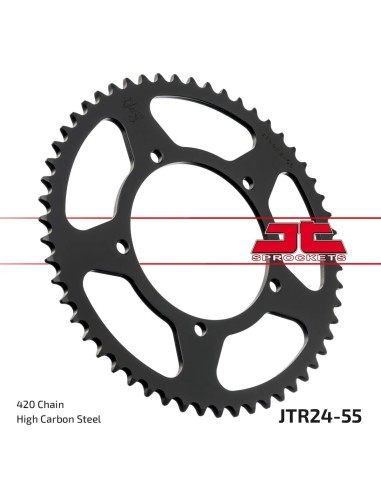 corona moto jt sprockets de acero de 55 dientes jtr24 55