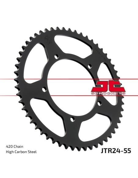 corona moto jt sprockets de acero de 55 dientes jtr24 55
