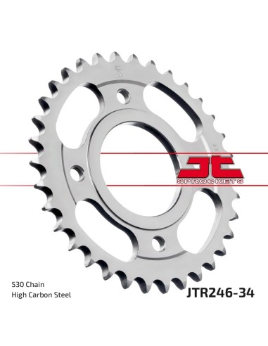 corona moto jt sprockets de acero de 34 dientes jtr246 34
