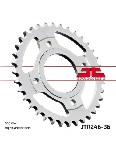 corona moto jt sprockets de acero de 36 dientes jtr246 36