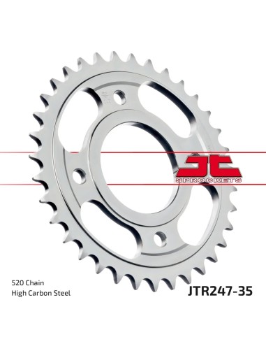 corona moto jt sprockets de acero de 35 dientes jtr247 35