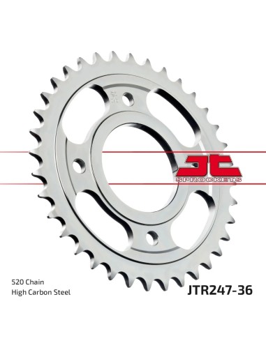 corona moto jt sprockets de acero de 36 dientes jtr247 36