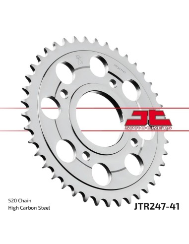 corona moto jt sprockets de acero de 41 dientes jtr247 41