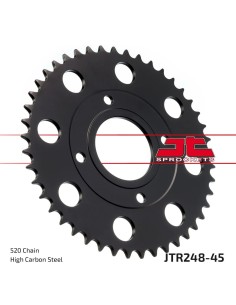 corona moto jt sprockets de acero de 45 dientes jtr248 45