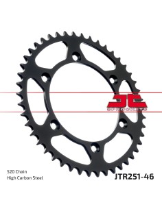 corona moto jt sprockets de acero de 46 dientes jtr251 46