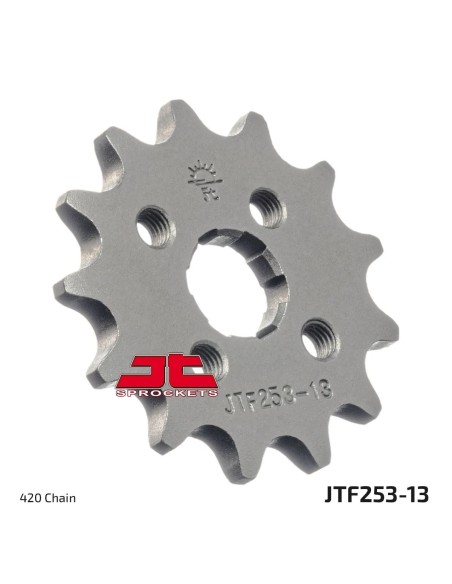 pinon de moto jt sprockets acero 13 dientes p 420 jtf253 13