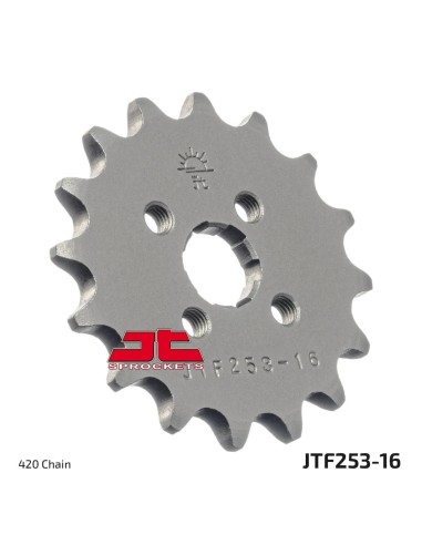 pinon de moto jt sprockets acero 16 dientes p 420 jtf253 16
