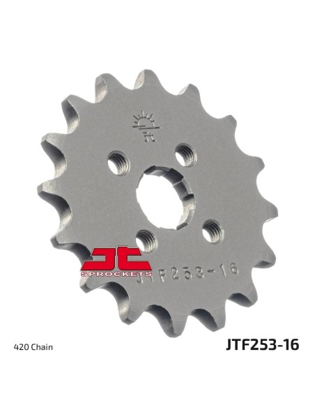 pinon de moto jt sprockets acero 16 dientes p 420 jtf253 16