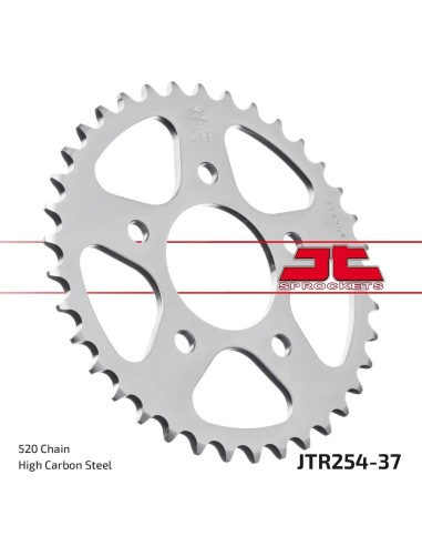 corona moto jt sprockets de acero de 37 dientes jtr254 37