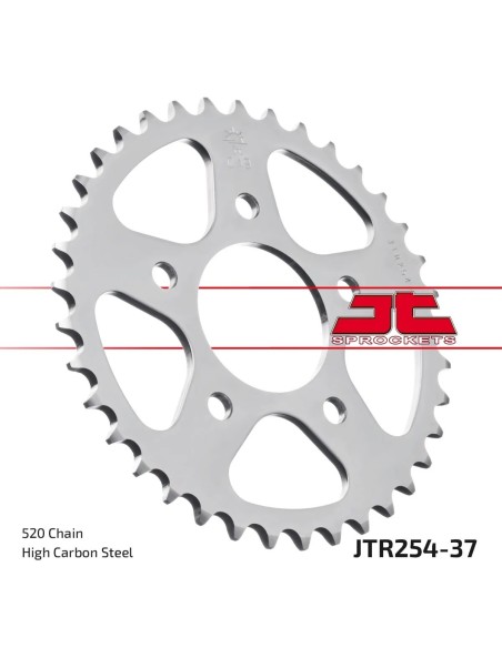 corona moto jt sprockets de acero de 37 dientes jtr254 37