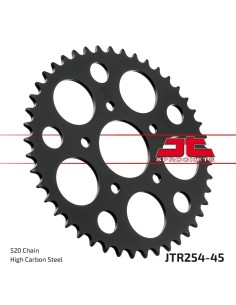 corona moto jt sprockets de acero de 45 dientes jtr254 45