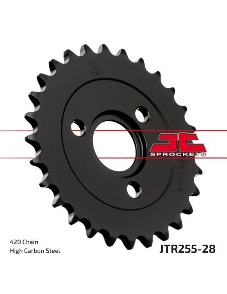 corona moto jt sprockets de acero de 28 dientes jtr255 28
