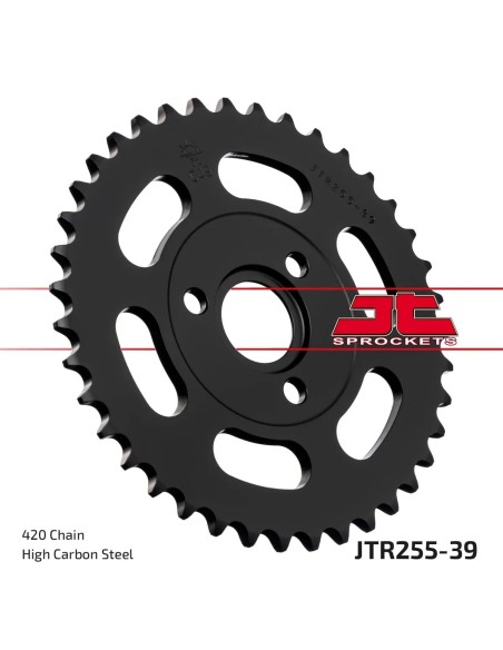 corona moto jt sprockets de acero de 39 dientes jtr255 39