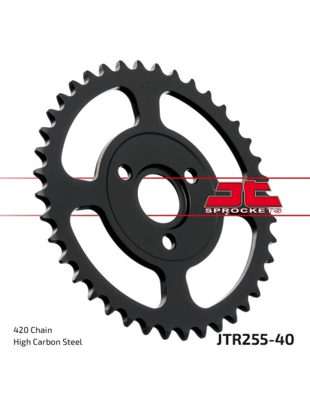 corona moto jt sprockets de acero de 40 dientes jtr255 40