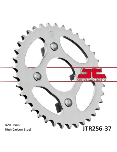 corona moto jt sprockets de acero de 37 dientes jtr256 37