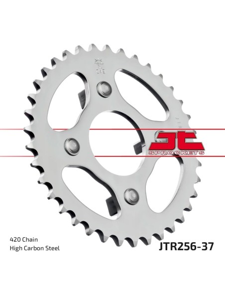 corona moto jt sprockets de acero de 37 dientes jtr256 37
