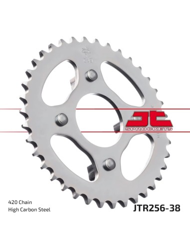corona moto jt sprockets de acero de 38 dientes jtr256 38