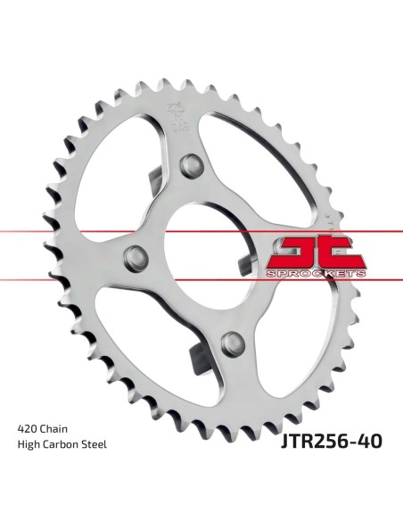 corona moto jt sprockets de acero de 40 dientes jtr256 40