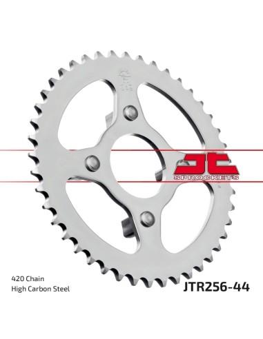 corona moto jt sprockets de acero de 44 dientes jtr256 44