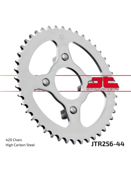corona moto jt sprockets de acero de 44 dientes jtr256 44