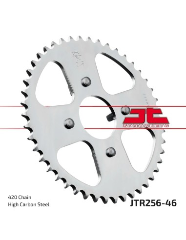 corona moto jt sprockets de acero de 46 dientes jtr256 46