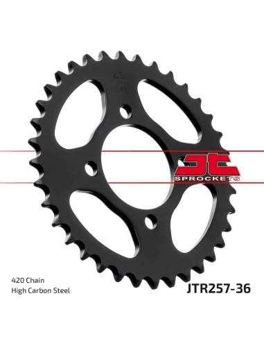 corona moto jt sprockets de acero de 36 dientes jtr257 36