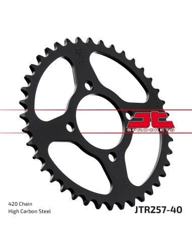 corona moto jt sprockets de acero de 40 dientes jtr257 40