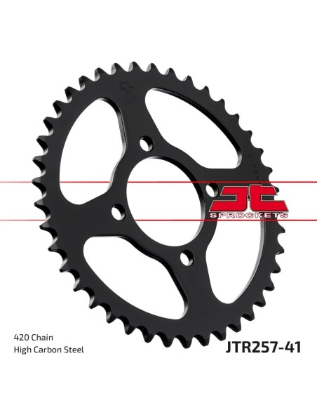 corona moto jt sprockets de acero de 41 dientes jtr257 41