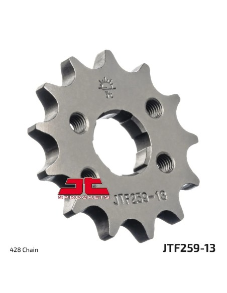 pinon de moto jt sprockets acero 13 dientes p 428 jtf259 13