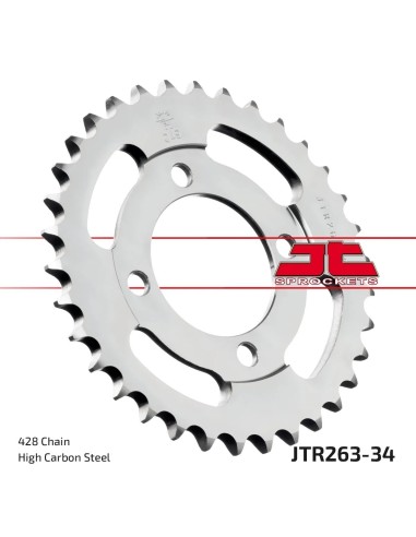 corona moto jt sprockets de acero de 34 dientes jtr263 34