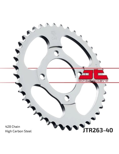 corona moto jt sprockets de acero de 40 dientes jtr263 40