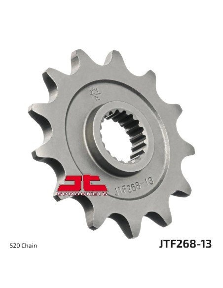 pinon de moto jt sprockets acero 13 dientes p 520 jtf268 13