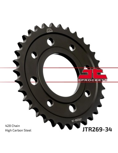 corona moto jt sprockets de acero de 34 dientes jtr269 34