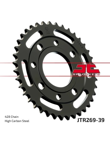 corona moto jt sprockets de acero de 39 dientes jtr269 39