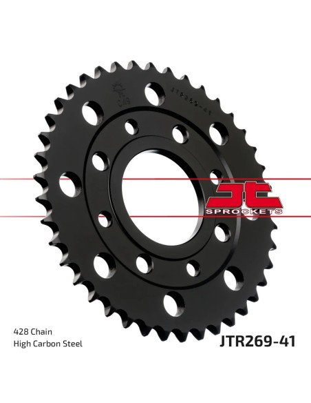 corona moto jt sprockets de acero de 41 dientes jtr269 41