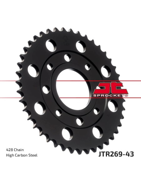 corona moto jt sprockets de acero de 43 dientes jtr269 43