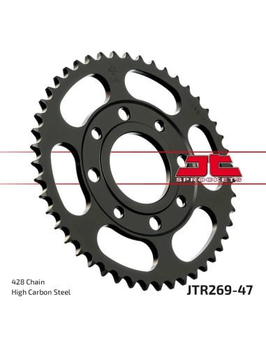 corona moto jt sprockets de acero de 47 dientes jtr269 47