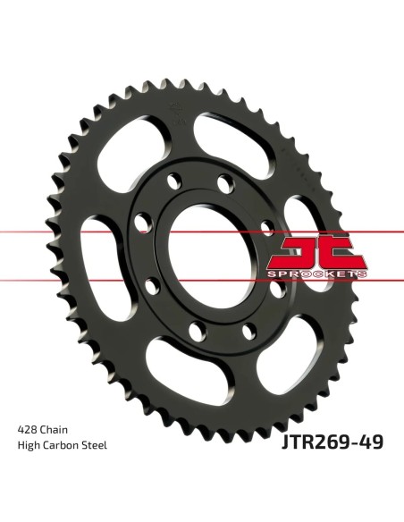 corona moto jt sprockets de acero de 49 dientes jtr269 49