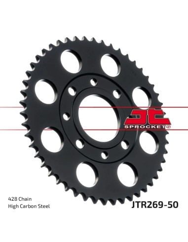 corona moto jt sprockets de acero de 50 dientes jtr269 50
