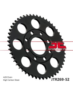corona moto jt sprockets de acero de 52 dientes jtr269 52