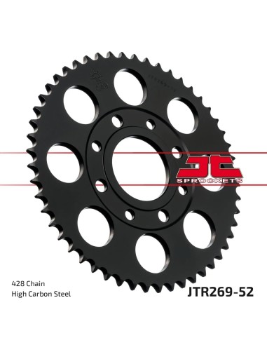 corona moto jt sprockets de acero de 52 dientes jtr269 52