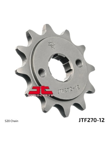 pinon de moto jt sprockets acero 12 dientes p 520 jtf270 12
