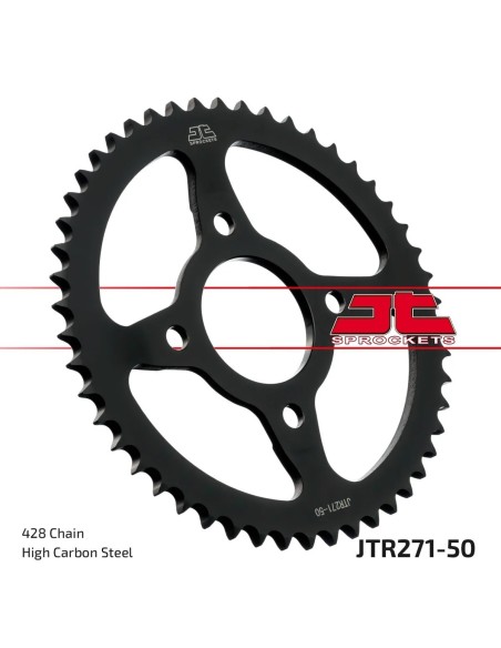 corona moto jt sprockets de acero de 50 dientes jtr271 50