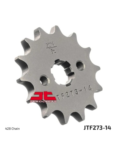 pinon de moto jt sprockets acero 14 dientes p 428 jtf273 14