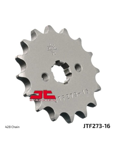 pinon de moto jt sprockets acero 16 dientes p 428 jtf273 16