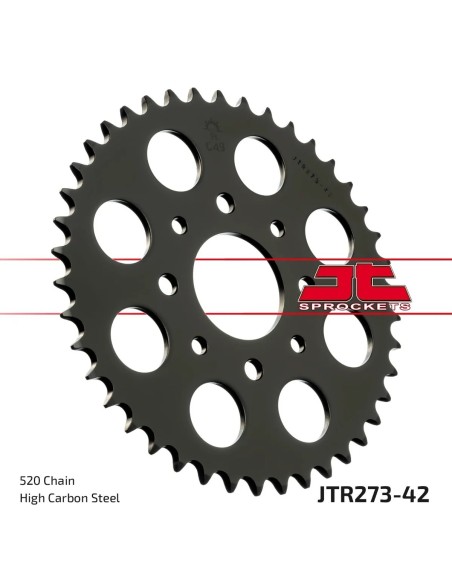 corona moto jt sprockets de acero de 42 dientes jtr273 42