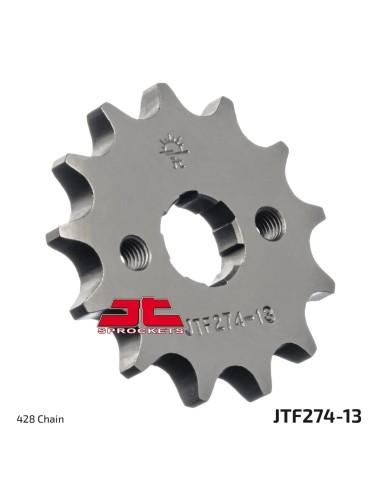 pinon de moto jt sprockets acero 13 dientes p 428 jtf274 13
